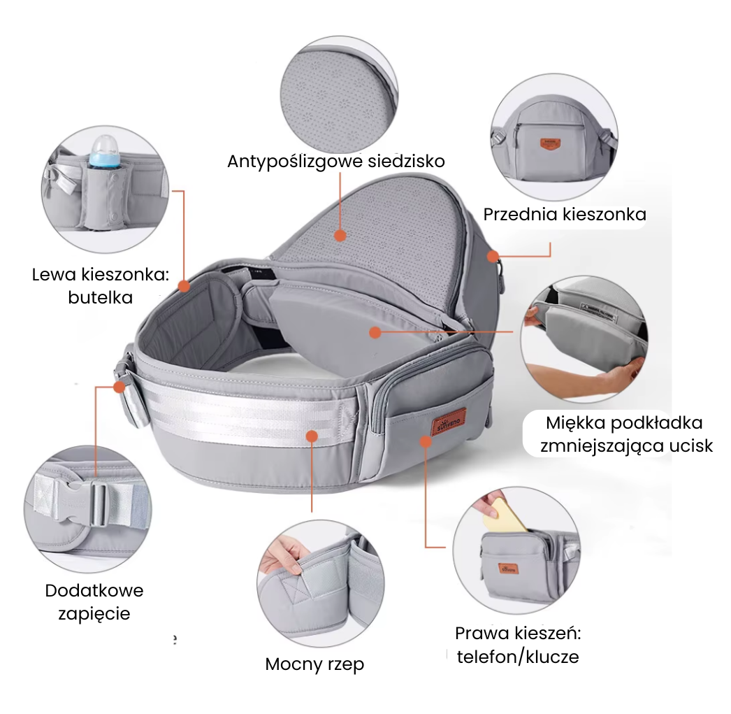 Tuliszek - ergonomiczne siodełko biodrowe dla dzieci